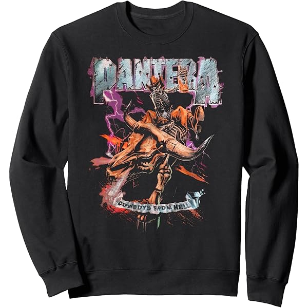 Amazon.com: Pantera Official Cowboys From Hell Riding Skeleton